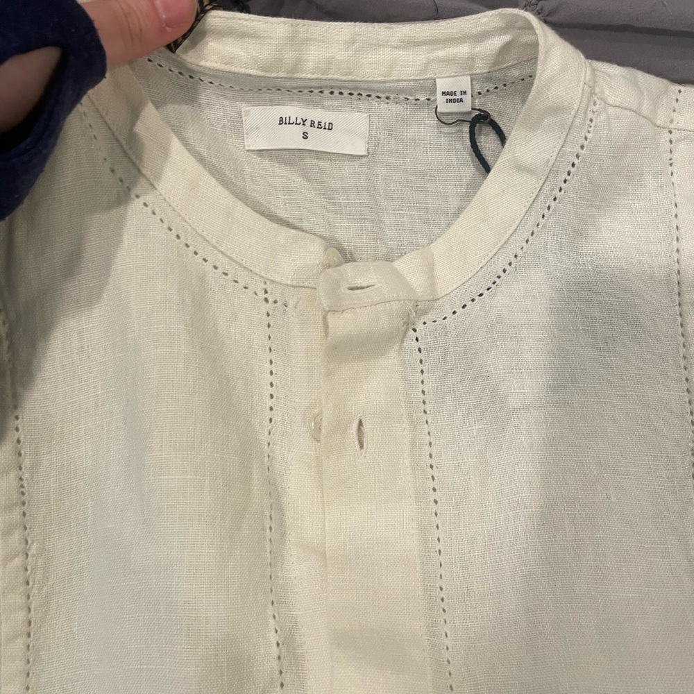 Billy Reid Cream Button-Up Dress with Belt
Linen NWT